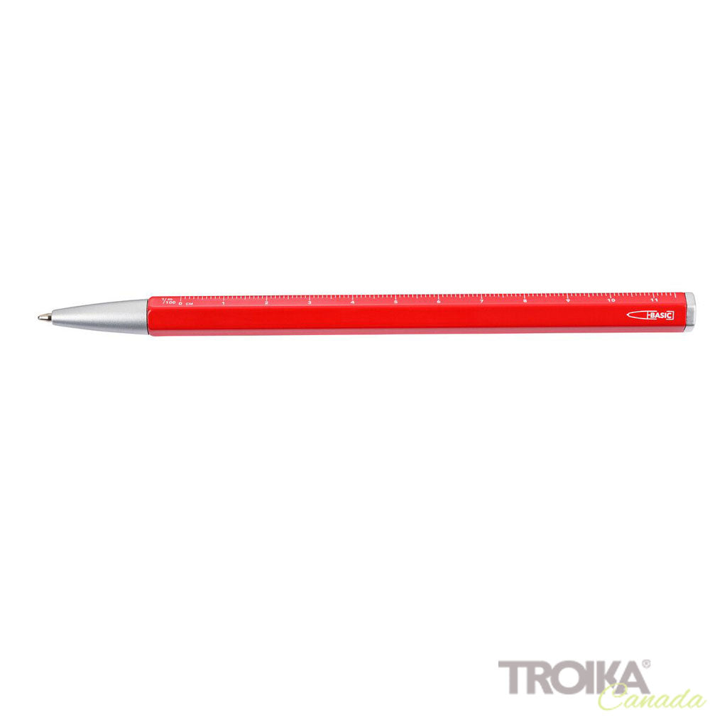 TROIKA Multitasking ballpoint pen "CONSTRUCTION BASIC" - Red