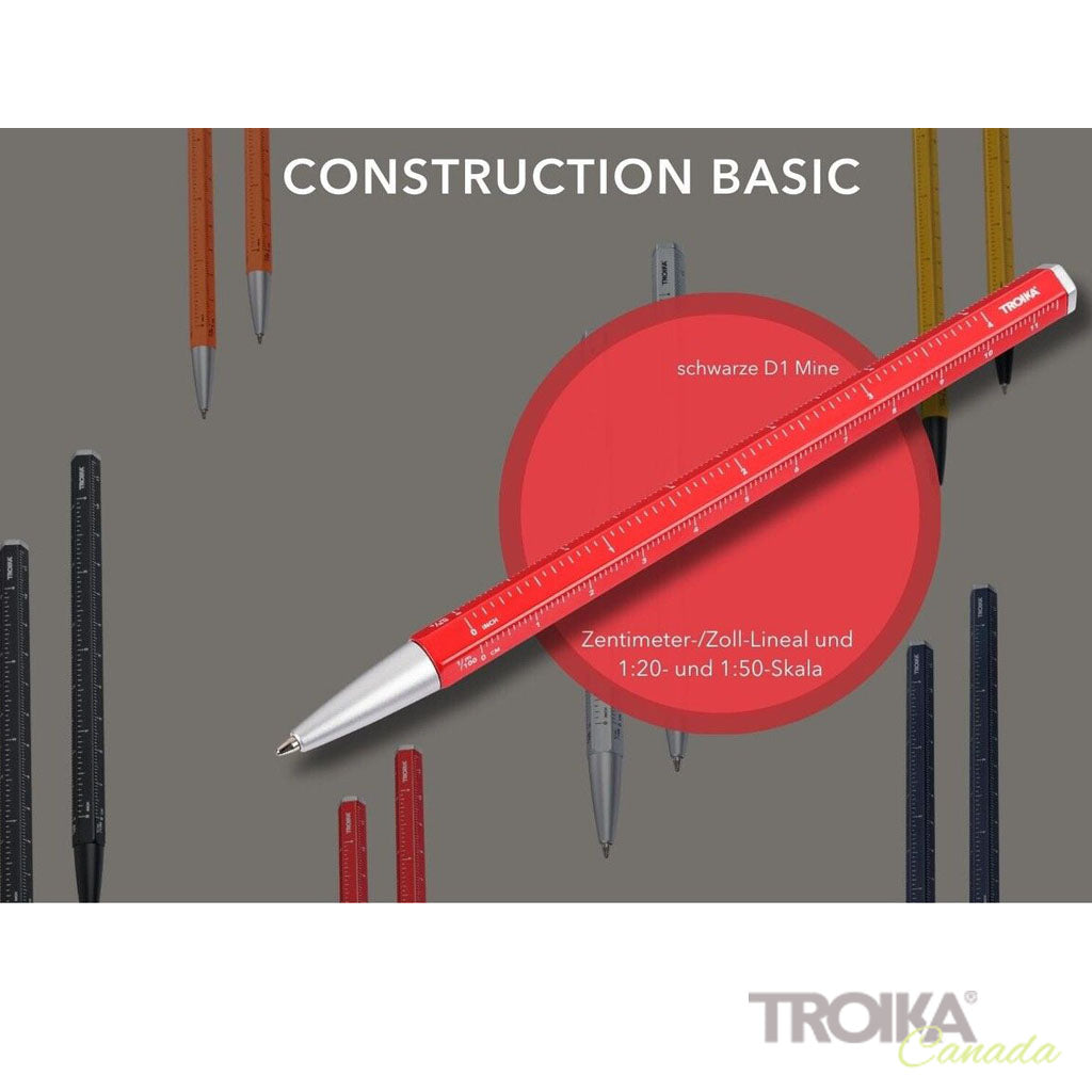 TROIKA Multitasking ballpoint pen "CONSTRUCTION BASIC" - Red lifestyle