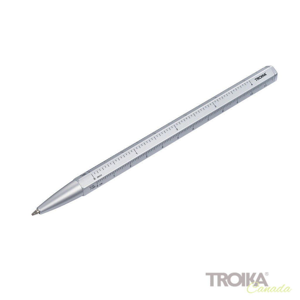 TROIKA Multitasking ballpoint pen "CONSTRUCTION BASIC" - Silver