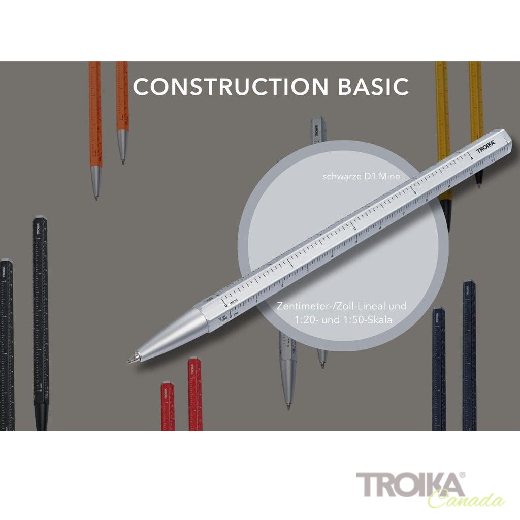 TROIKA Multitasking ballpoint pen "CONSTRUCTION BASIC" - Silver lifestyle