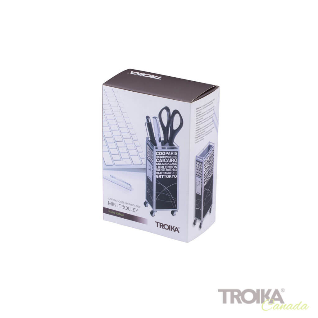 TROIKA Pen Holder "MINI TROLLEY"
