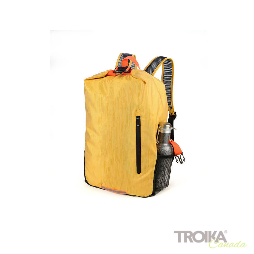 TROIKA Roll top backpack "TREKPACK" - Yellow