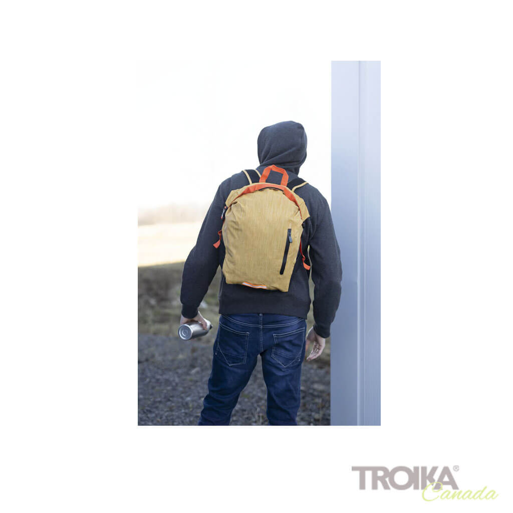 TROIKA Roll top backpack "TREKPACK" - Yellow