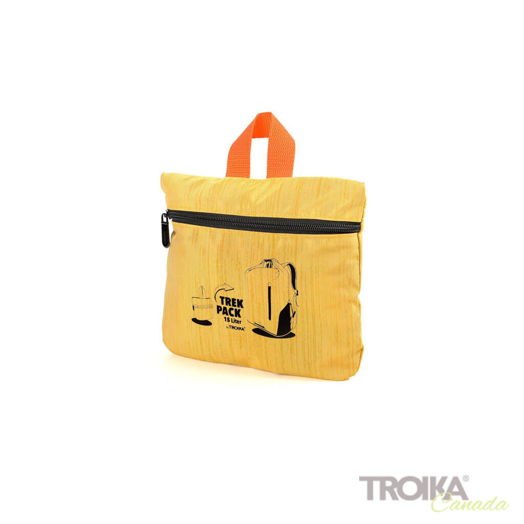 TROIKA Roll top backpack "TREKPACK" - Yellow