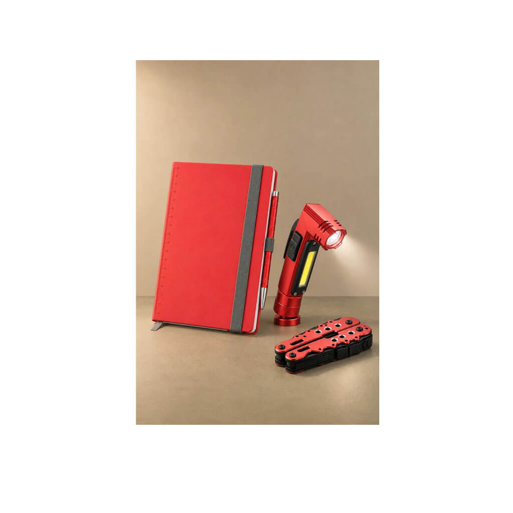 TROIKA ARBEITSGERÄT multitool with 13 functions, including pliers, knife, saw and screwdrivers. Stainless steel and aluminium with nylon belt pouch.