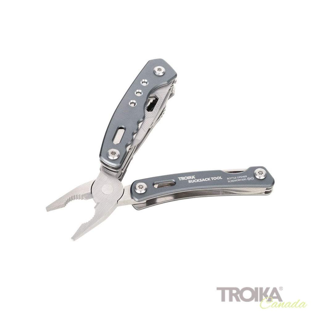 TROIKA Multi-tool "RUCKSACK TOOL" opened