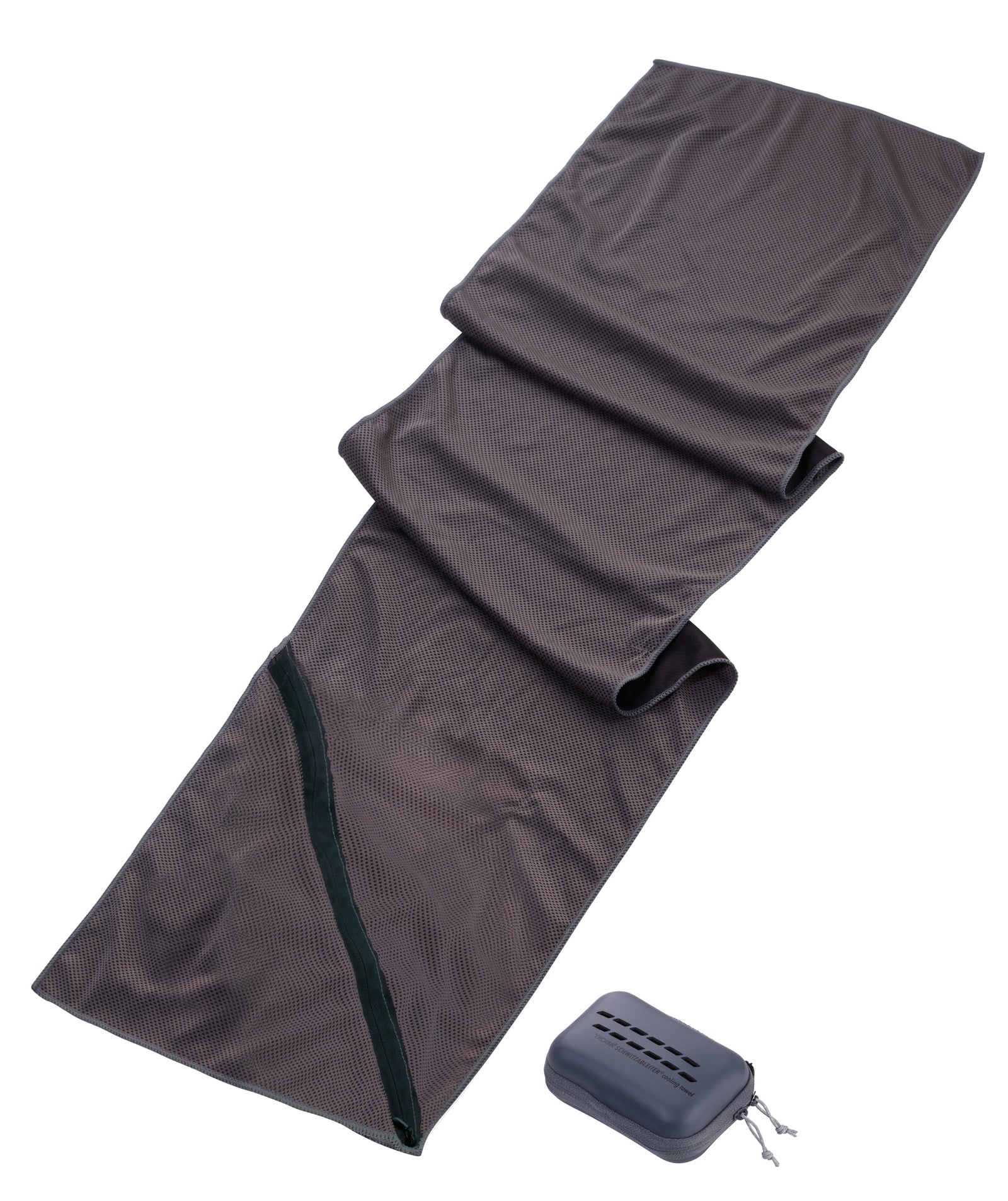 TROIKA Cooling Towel Schwitzableiter Grey – TWL20/GY with zip pocket