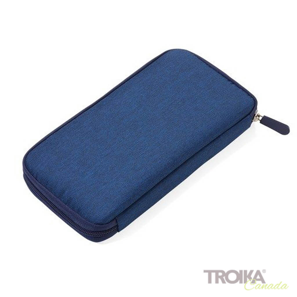 Blue Travel Document Holder closed