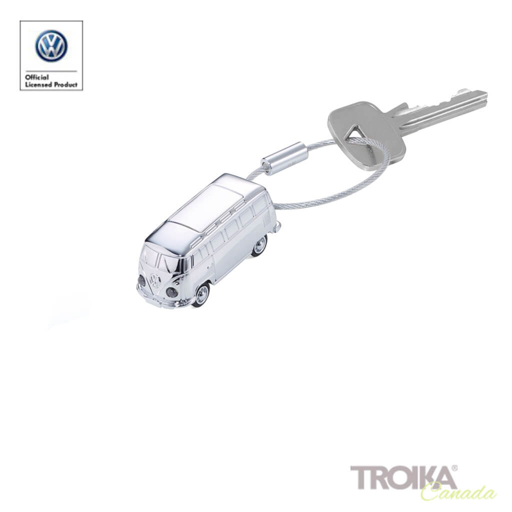 TROIKA Keychain "LIGHT BULLI T1 1962" - silver