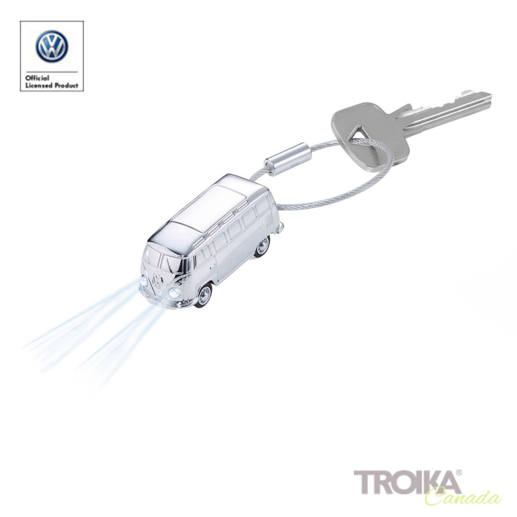 TROIKA Keychain "LIGHT BULLI T1 1962" - silver