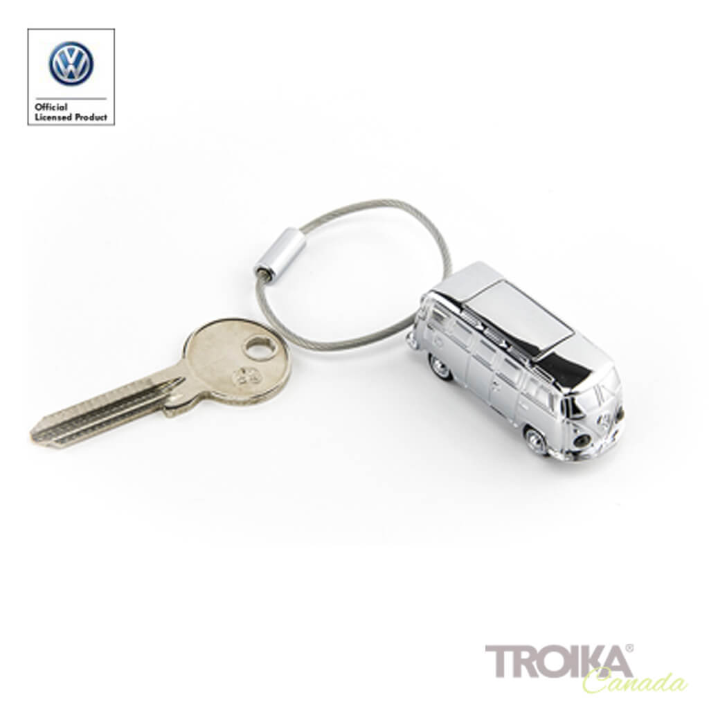 TROIKA Keychain "LIGHT BULLI T1 1962" - silver