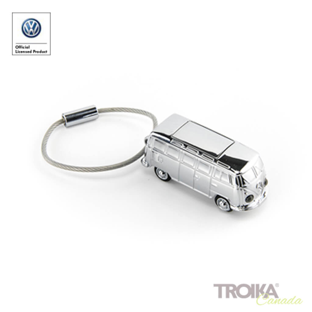 TROIKA Keychain "LIGHT BULLI T1 1962" - silver