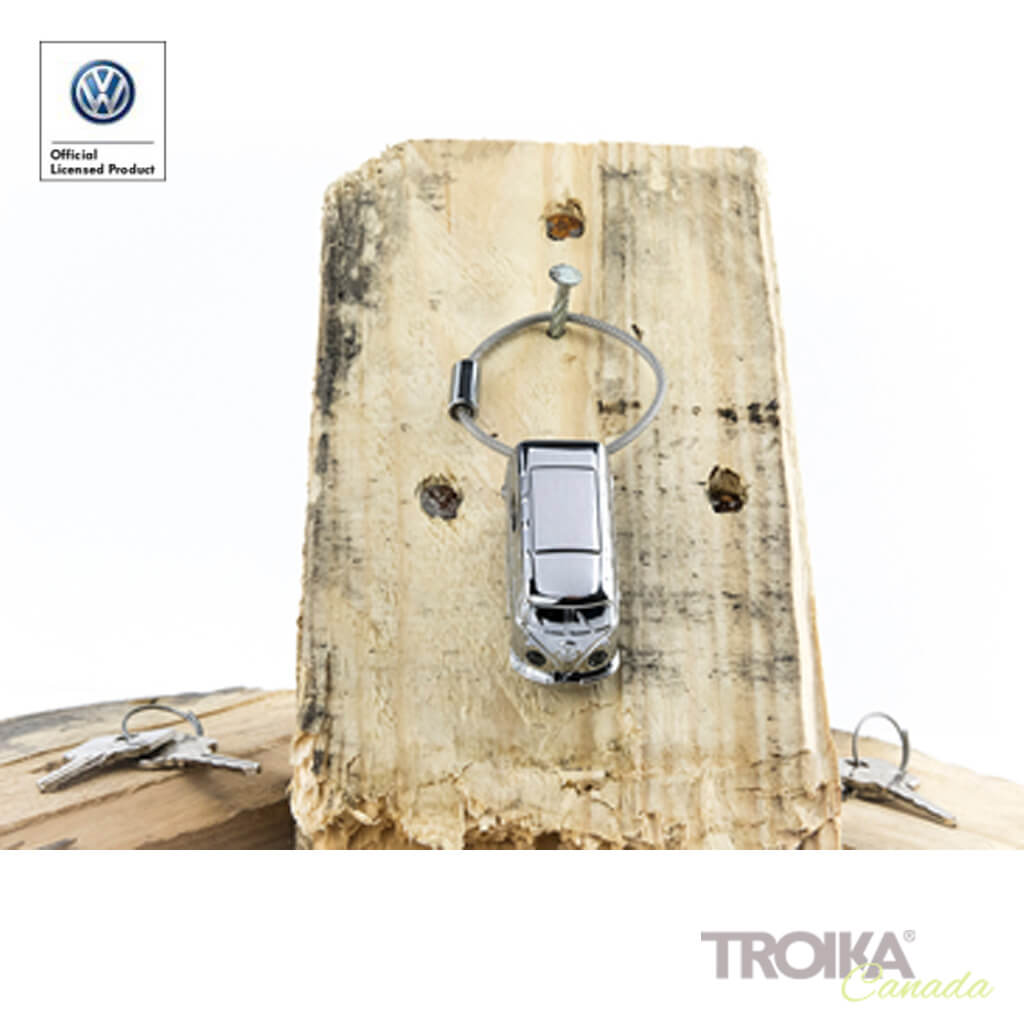 TROIKA Keychain "LIGHT BULLI T1 1962" - silver