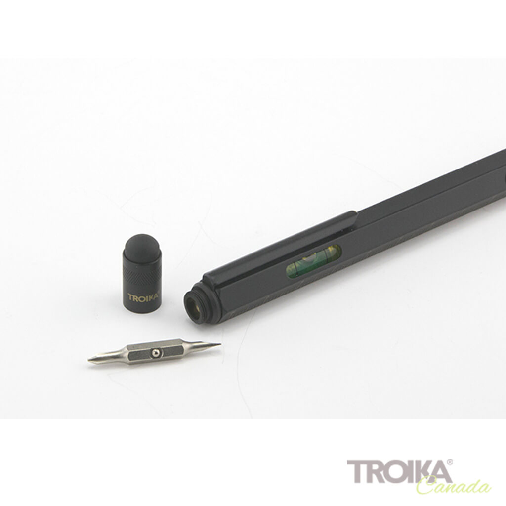 TROIKA Multitasking ballpoint pen "CONSTRUCTION" - black/gold
