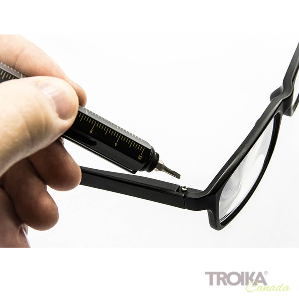 TROIKA Multitasking ballpoint pen "CONSTRUCTION" - black/gold