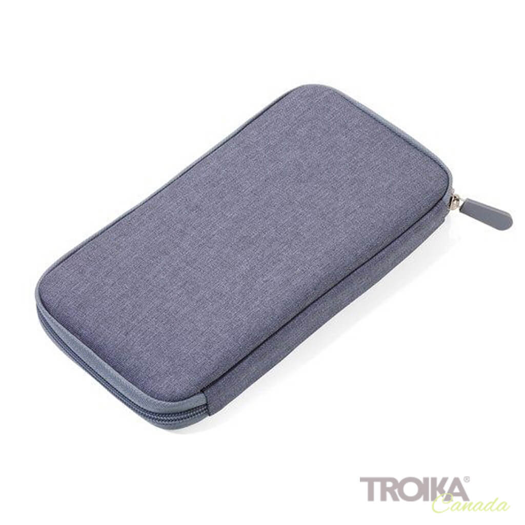 Grey Travel Document Holder closed
