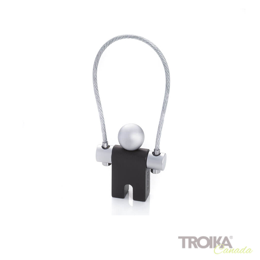 TROIKA Keychain JUMPER - black figure in jumping pose