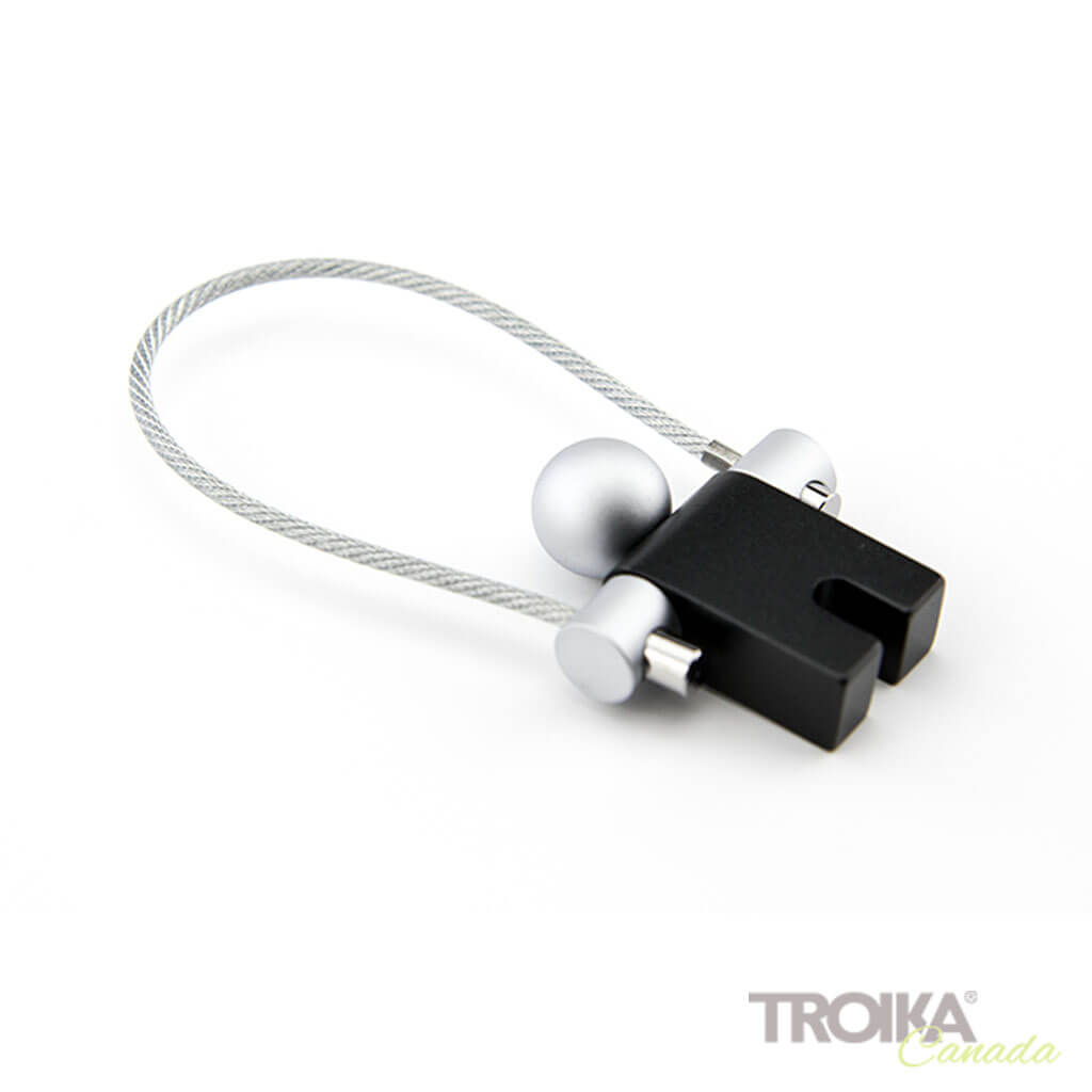 TROIKA JUMPER keychain - detailed view of black jumping figure charm