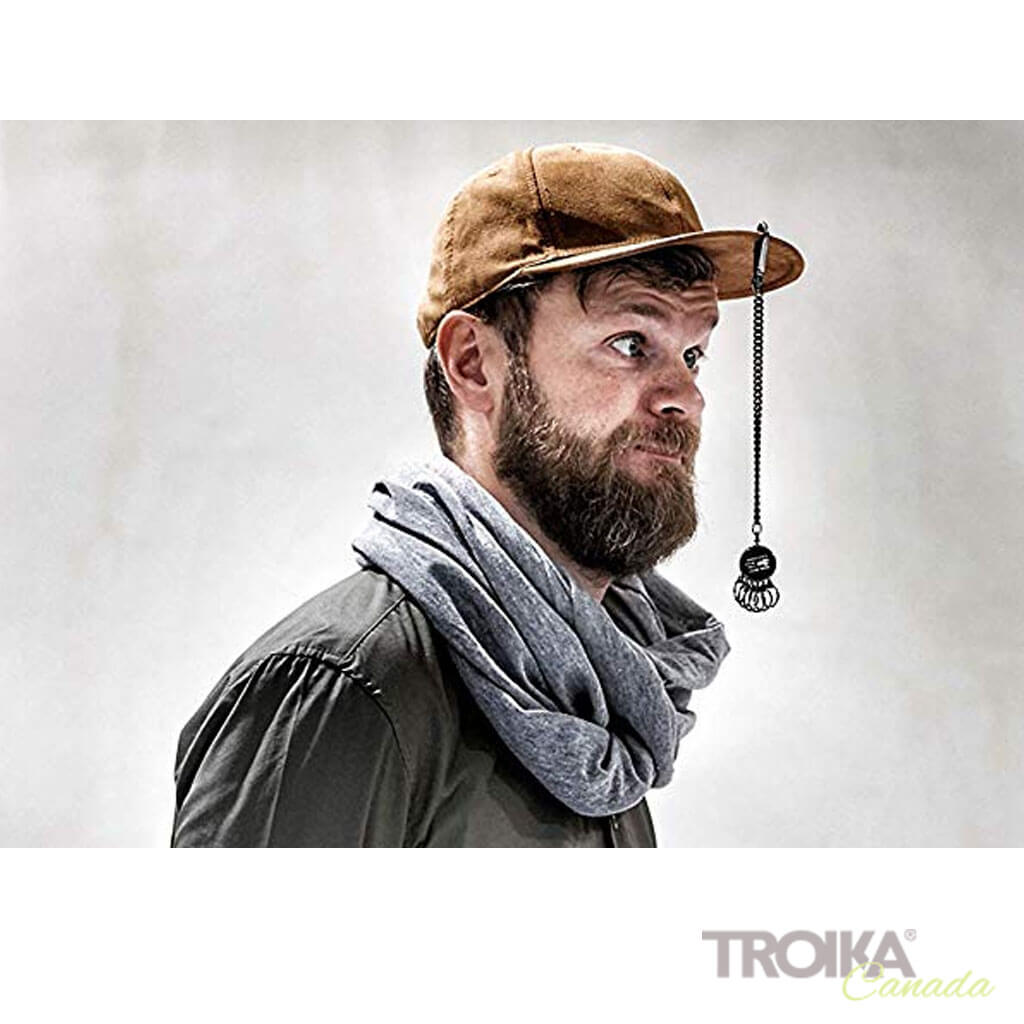 TROIKA Key organizer "PATENT CHAIN" - shiny, black-chrome