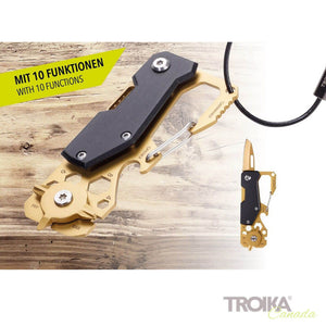 TROIKA Key Organizer and Mini Tool "TOOLINATOR" - Gold