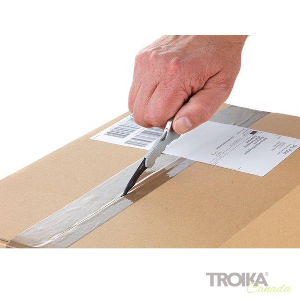 TROIKA Parcel Cutter "HOOK 2" with Keychain - black