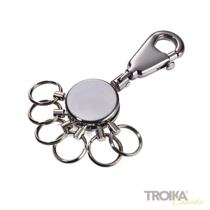 TROIKA Key Organizer "PATENT" - Black Chrome