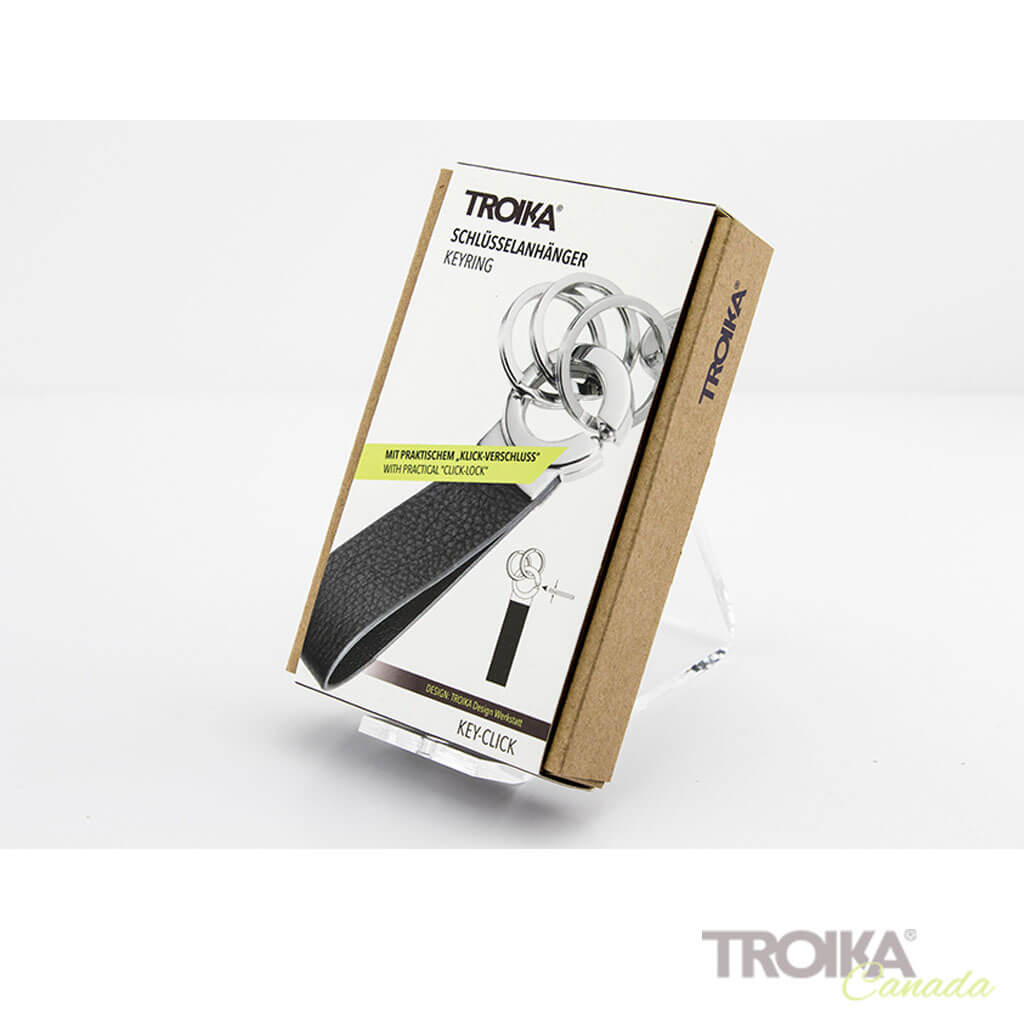 TROIKA Keychain "KEY-CLICK" - BLACK
