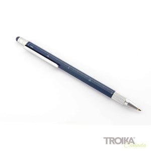 TROIKA Multitasking ballpoint pen "CONSTRUCTION SLIM" - blue