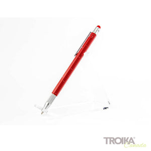 TROIKA Multitasking Ballpoint Pen "CONSTRUCTION SLIM" - Red