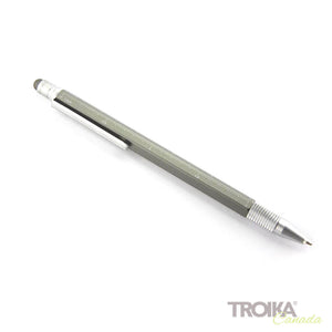 TROIKA Multitasking ballpoint pen "CONSTRUCTION SLIM" - titanium