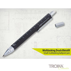 TROIKA Multitasking Mechanical Pencil "CONSTRUCTION DROP ACTION" - Black