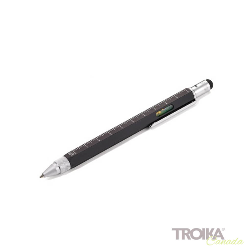 TROIKA Multitasking ballpoint pen "CONSTRUCTION" - black