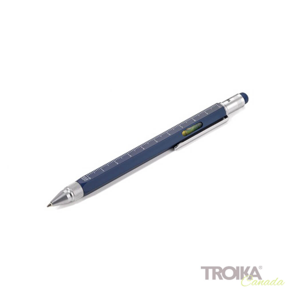 TROIKA Multitasking ballpoint pen "CONSTRUCTION" - blue