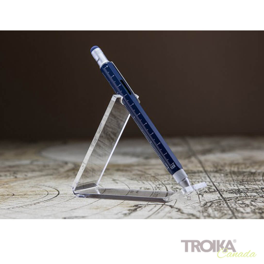 TROIKA Multitasking ballpoint pen "CONSTRUCTION" - blue