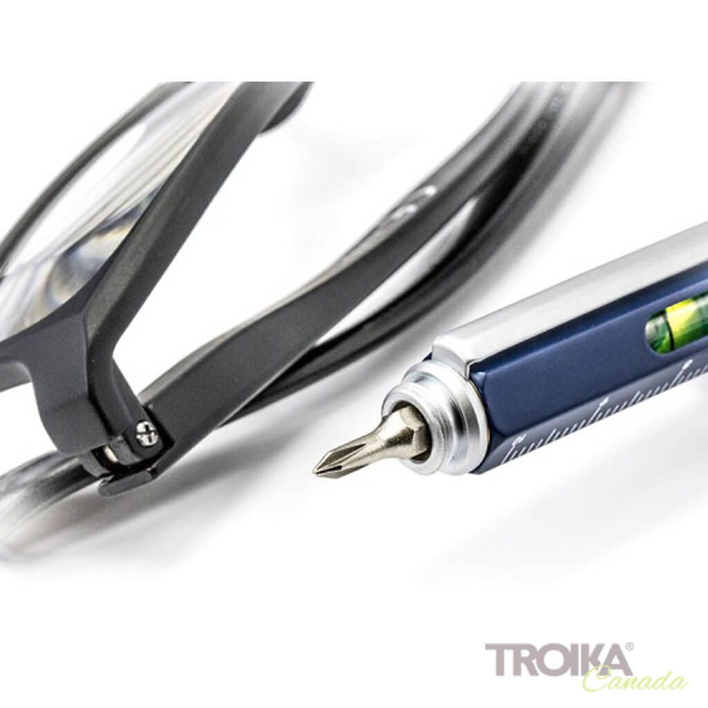 TROIKA Multitasking ballpoint pen "CONSTRUCTION" - blue