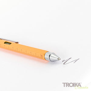 TROIKA Multitasking ballpoint pen "CONSTRUCTION" - neon orange