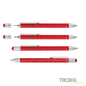 TROIKA Multitasking ballpoint pen "CONSTRUCTION" - red