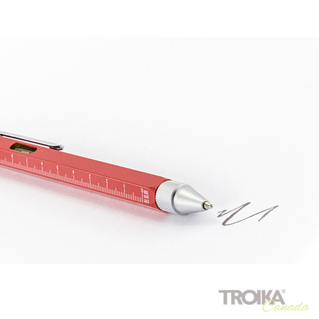 TROIKA Multitasking ballpoint pen "CONSTRUCTION" - red