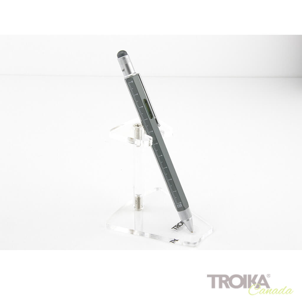 TROIKA Multitasking ballpoint pen "CONSTRUCTION" - titanium silver
