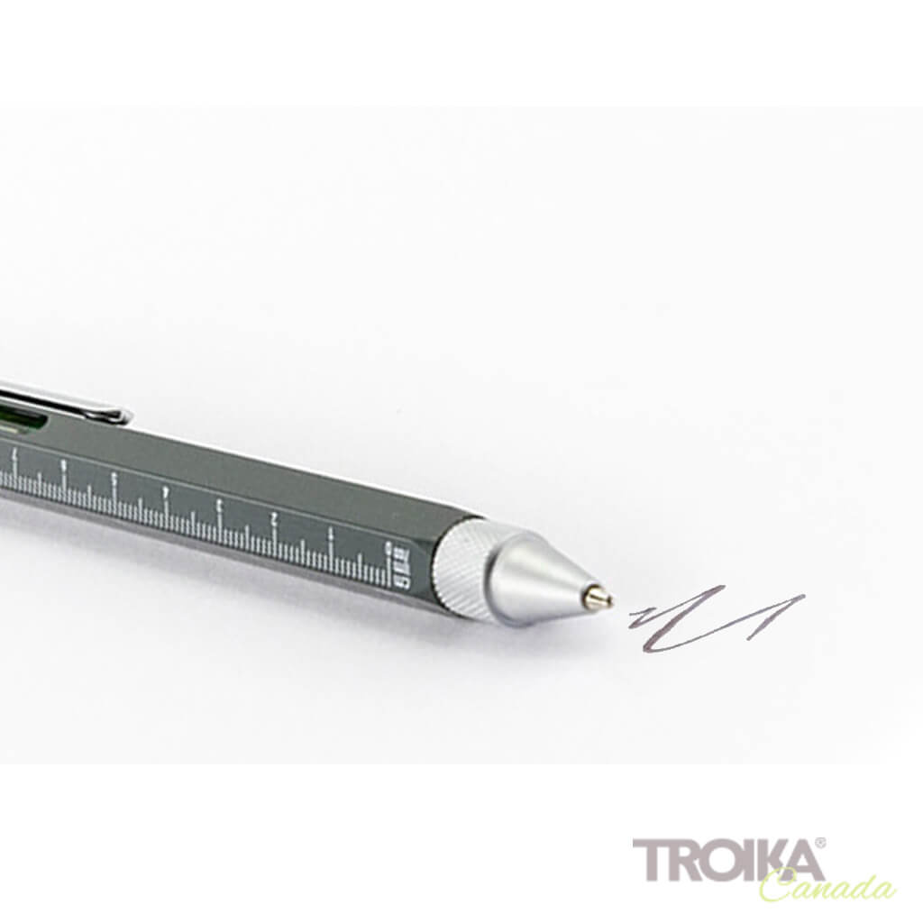TROIKA Multitasking ballpoint pen "CONSTRUCTION" - titanium silver