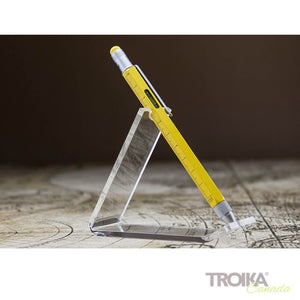 TROIKA Multitasking ballpoint pen "CONSTRUCTION" - yellow