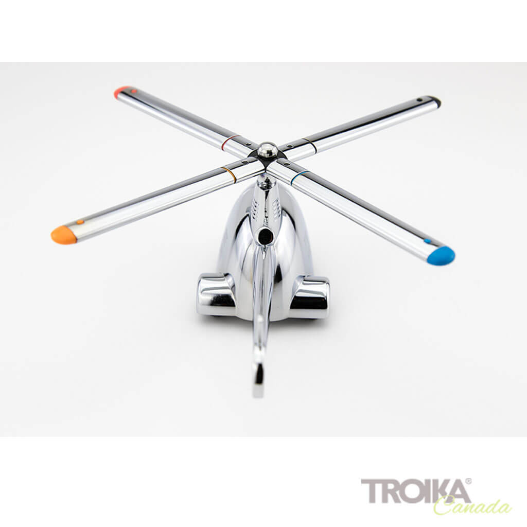 TROIKA Paper clip holder "READY 4 TAKEOFF" - silver