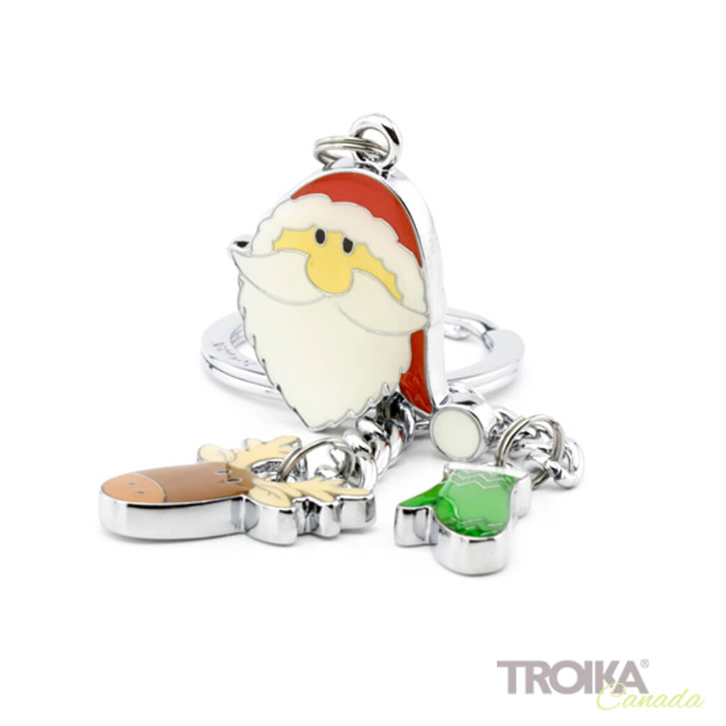 TROIKA Keychain with 3 charms "SANTA"