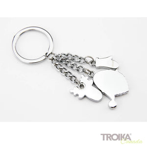 TROIKA Keychain with 3 charms "SANTA"