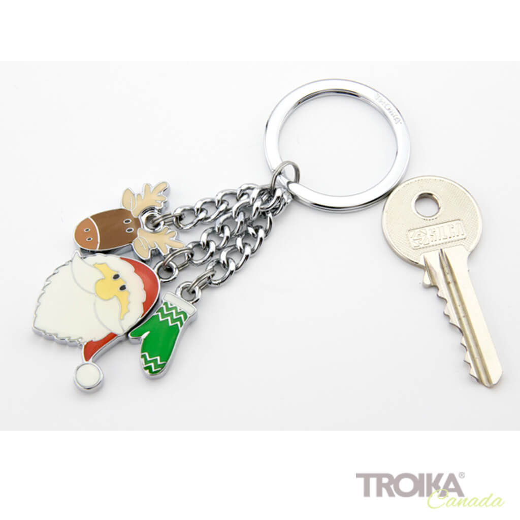 TROIKA Keychain with 3 charms "SANTA"