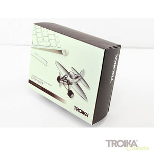 TROIKA Paper clip holder "STOP OVER" - silver