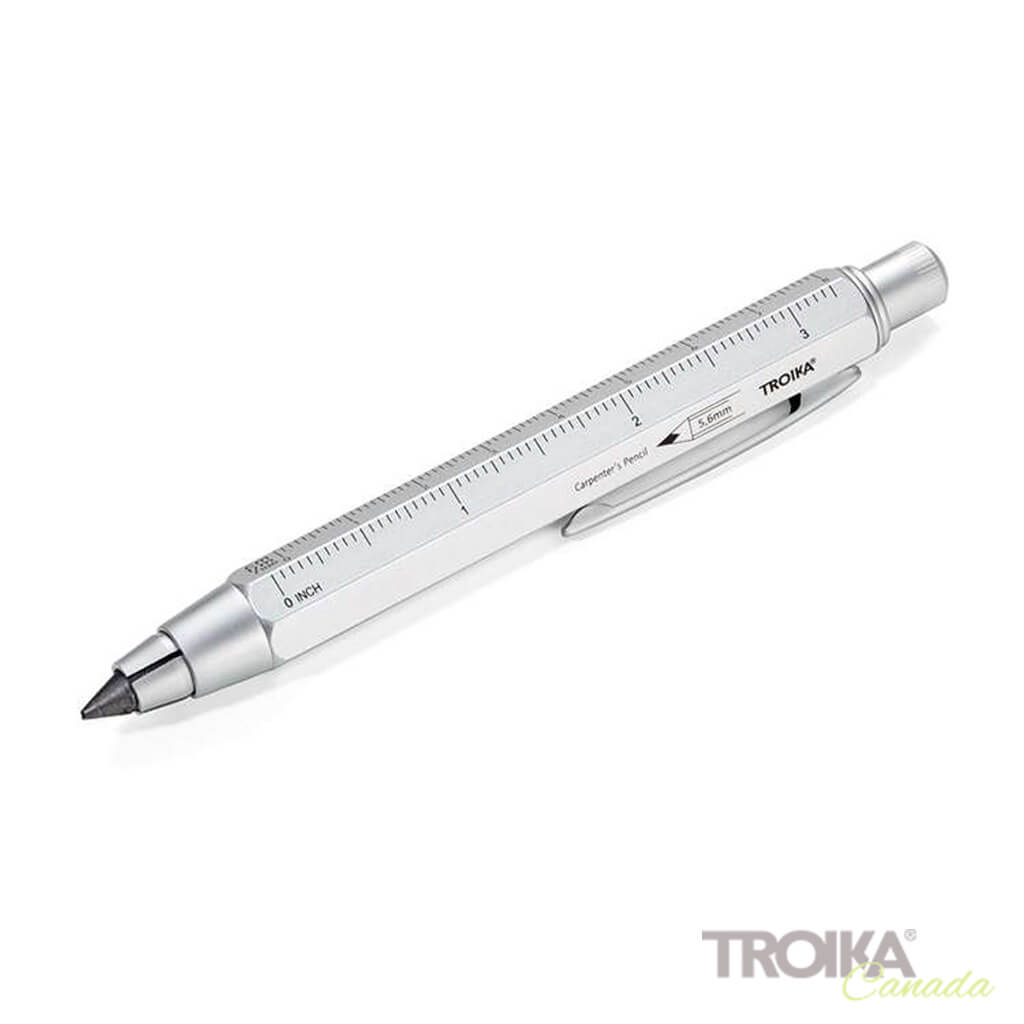TROIKA’s Silver Carpenter’s Pencil  on white background