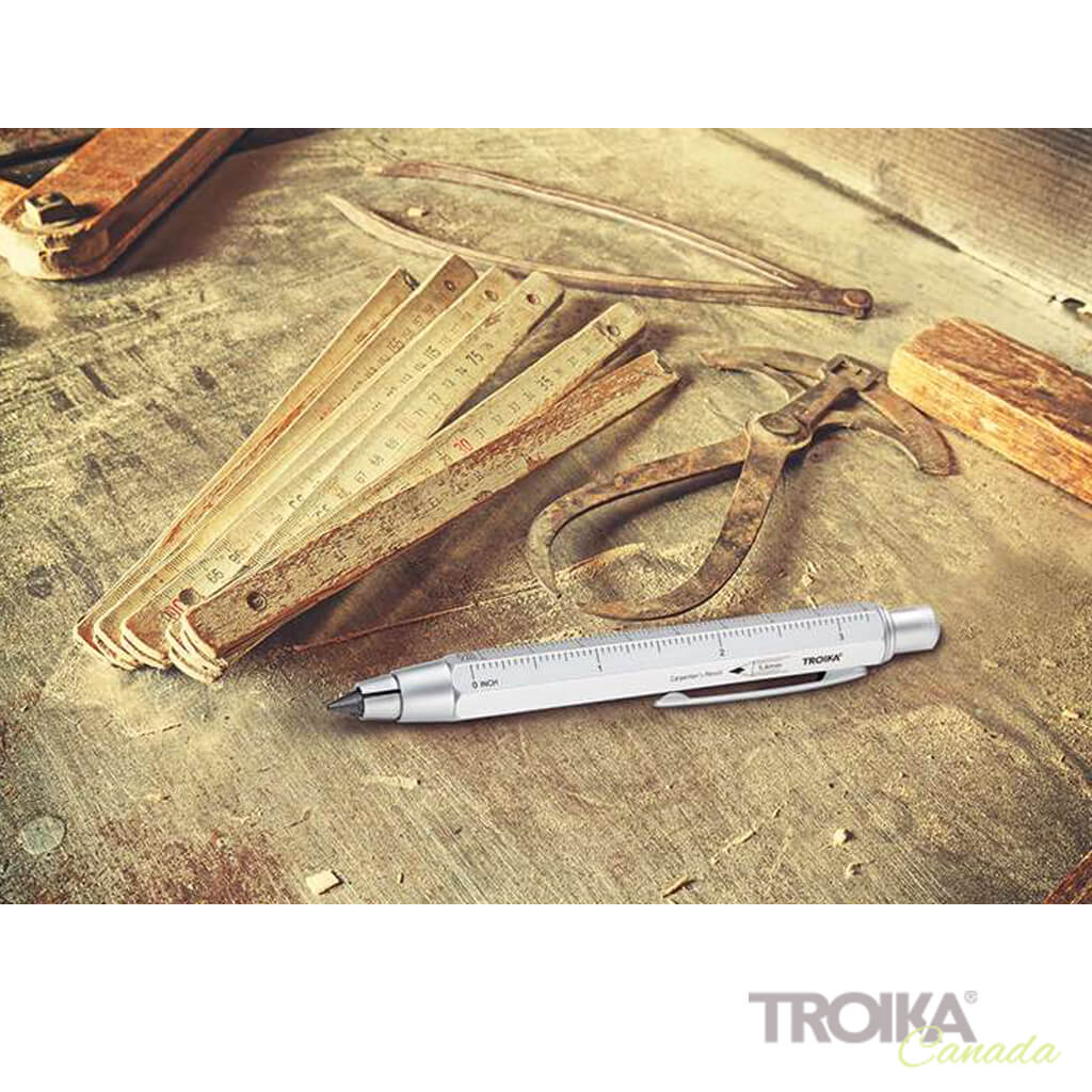 TROIKA’s Silver Carpenter’s Pencil  on wood