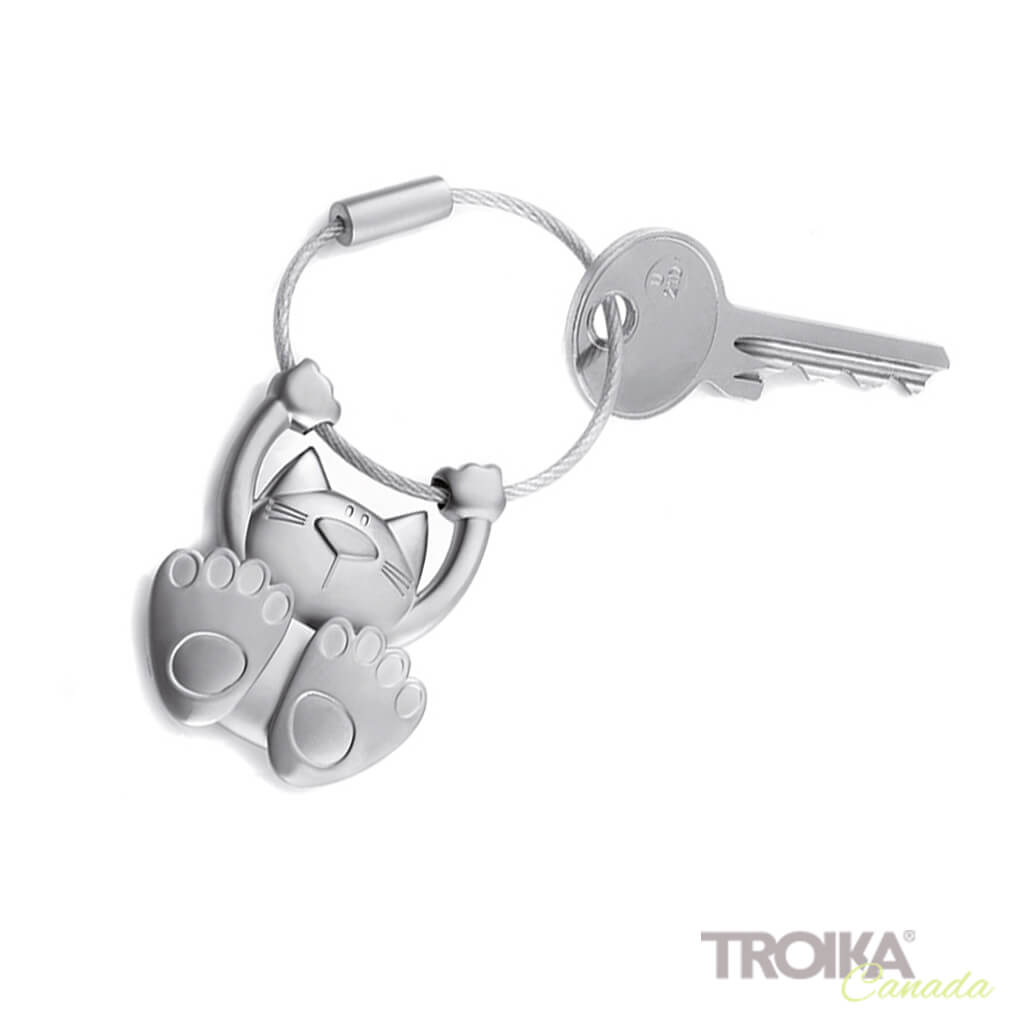TROIKA Keychain "TABBY" - silver