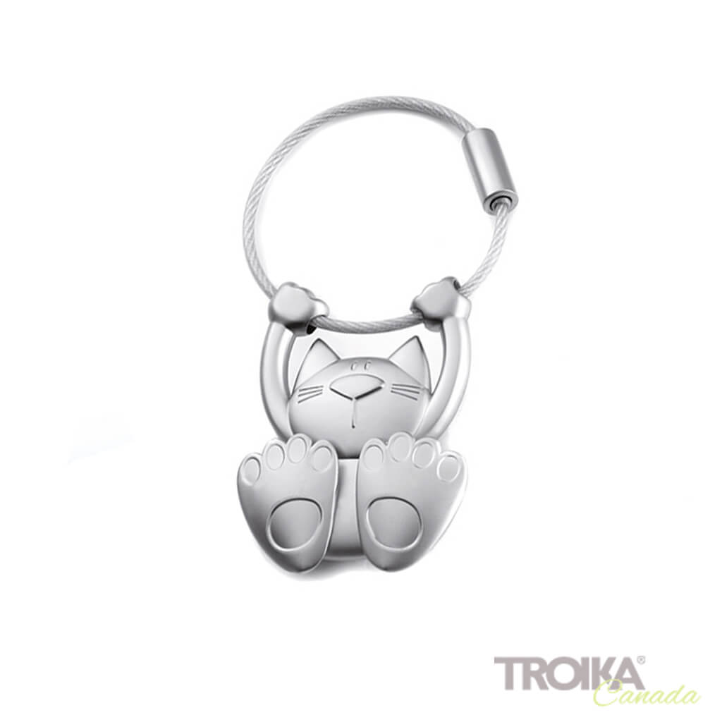 TROIKA Keychain &quot;TABBY&quot; - silver
